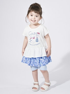 「アイテム（スカート）」を使った、マザウェイズさん（キッズ・120cm）の夏コーディネート