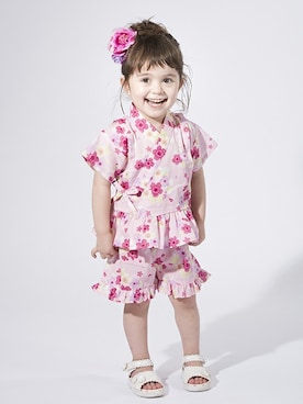 「アイテム（浴衣）」を使った、マザウェイズさん（キッズ・90cm）の夏コーディネート