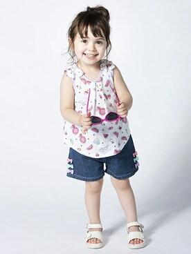 「アイテム（タンクトップ）」を使った、マザウェイズさん（キッズ・90cm）の夏コーディネート