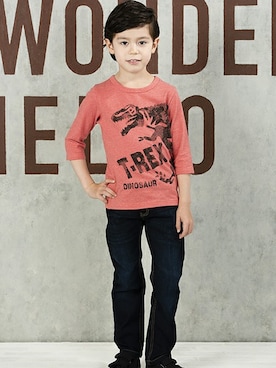 「アイテム（デニムパンツ）」を使った、マザウェイズさん（キッズ・120cm）の夏コーディネート