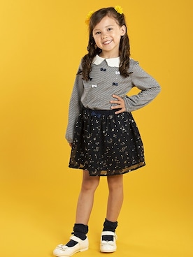 「アイテム（スカート）」を使った、マザウェイズさん（キッズ・120cm）の秋コーディネート