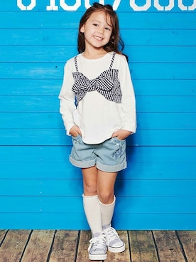 「motherways（マザウェイズ）のアイテム」を使った、マザウェイズさん（キッズ・120cm）の冬コーディネート