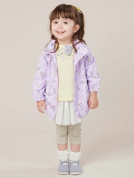 「アイテム（ナイロンジャケット）」を使った、マザウェイズさん（キッズ・90cm）の春コーディネート