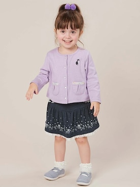 「アイテム（カーディガン/ボレロ）」を使った、マザウェイズさん（キッズ・90cm）の春コーディネート