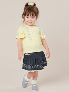 「アイテム（スカート）」を使った、マザウェイズさん（キッズ・90cm）の春コーディネート