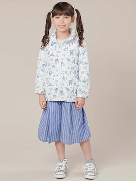 「アイテム（ナイロンジャケット）」を使った、マザウェイズさん（キッズ・120cm）の春コーディネート