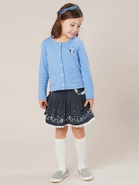 「アイテム（カーディガン/ボレロ）」を使った、マザウェイズさん（キッズ・120cm）の春コーディネート