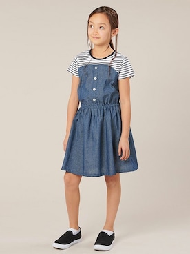 「アイテム（ワンピース/ドレス）」を使った、マザウェイズさん（キッズ・120cm）の春コーディネート