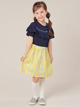 「アイテム（ワンピース/ドレス）」を使った、マザウェイズさん（キッズ・120cm）の春コーディネート