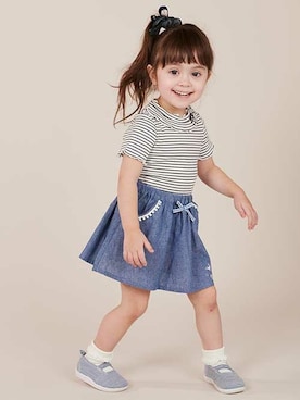 「アイテム（スカート）」を使った、マザウェイズさん（キッズ・90cm）の春コーディネート