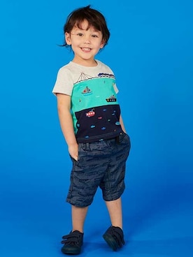 「アイテム（その他パンツ）」を使った、マザウェイズさん（キッズ・90cm）の春コーディネート