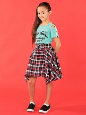 「アイテム（スカート）」を使った、マザウェイズさん（キッズ・120cm）の春コーディネート