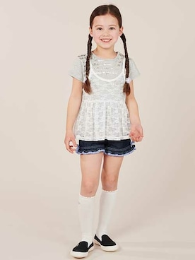 「motherways（マザウェイズ）のアイテム」を使った、マザウェイズさん（キッズ・120cm）の春コーディネート