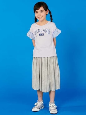 「アイテム（スカート）」を使った、マザウェイズさん（キッズ・120cm）の春コーディネート