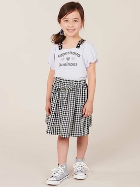 「アイテム（スカート）」を使った、マザウェイズさん（キッズ・120cm）の春コーディネート