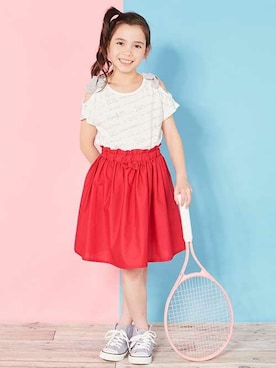 「アイテム（スカート）」を使った、マザウェイズさん（キッズ・120cm）の春コーディネート