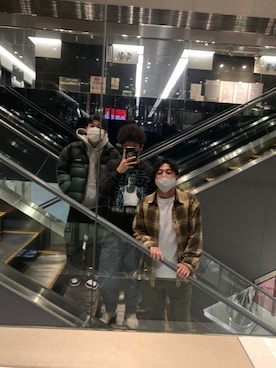 「Eddie Bauer（エディーバウアー）のアイテム（ダウンジャケット/コート）」を使った、koutaさん（メンズ・173cm）の冬コーディネート