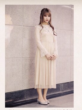 「streetsnap」｜「アイテム（ワンピース/ドレス）」を使った、bunnymikiさん（レディース・164cm）の春コーディネート