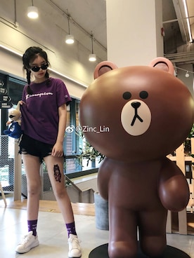 「McQ（マックキュー）のアイテム」を使った、Zinc_Linさん（レディース・168cm）の夏コーディネート