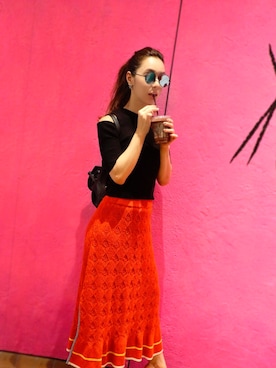 「orange」｜ガブリエラさん（レディース・164cm）の夏コーディネート