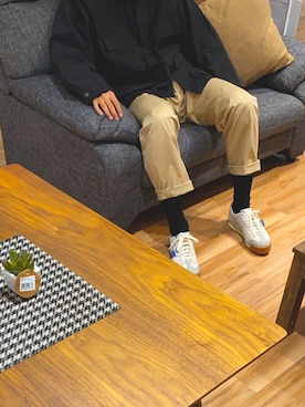 「ADER error」｜「アイテム（ミリタリージャケット）」を使った、んけこさん（メンズ・174cm）の秋コーディネート