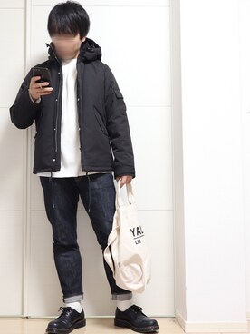 Web限定 中綿ミリタリーフードブルゾンを使ったメンズ人気ファッションコーディネート Wear