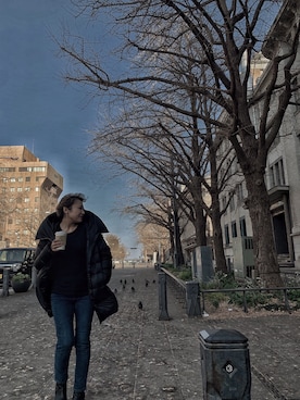 「ADD（アド）のアイテム」を使った、shiro17さん（レディース・157cm）の冬コーディネート