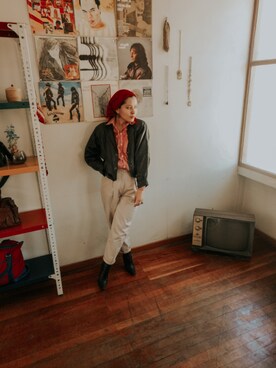 「DOCKERS（ドッカーズ）のアイテム」を使った、Chichi Beebsさん（レディース・157cm）の春コーディネート