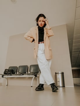 「DOCKERS（ドッカーズ）のアイテム」を使った、Chichi Beebsさん（レディース・157cm）の秋コーディネート