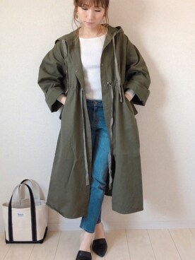 「フードコート」｜「アイテム（その他シューズ）」を使った、acoさん（レディース・157cm）の春コーディネート