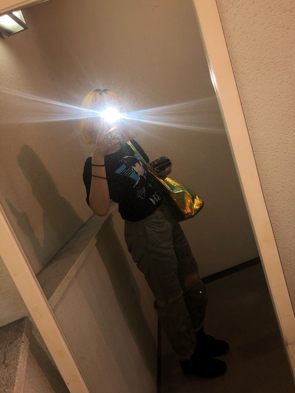 「夏だ！Tシャツ着よう！、古着コーデ、リメイク、服飾学生、古着好きな人と繋がりたい、服好きな人と繋がりたい、服バカ、夏コーデ」｜「FOREVER 21のアイテム（Tシャツ/カットソー、ブラック系）」を使った、ZONOさん（レディース・165cm）の夏コーディネートの1枚目の写真