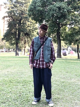 「Momo（Momo）のアイテム」を使った、Chang Ning さん（メンズ・173cm）の冬コーディネート