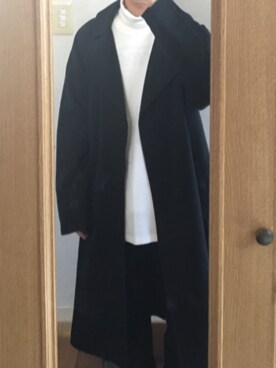 「INTER FACTORY（インターファクトリー）のWEARISTA tai × INTER FACTORY　パーツレスオーバーサイズトレンチコート（トレンチコート）」を使った、伊藤さん（メンズ・168cm）の冬コーディネート