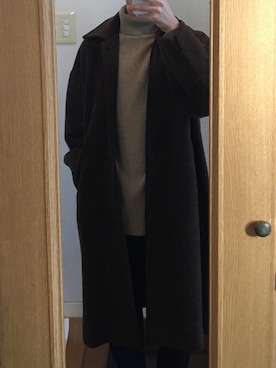 「スラックスパンツ」｜「アイテム（ステンカラーコート）」を使った、伊藤さん（メンズ・168cm）の冬コーディネート