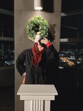「BASISBROEK（バシスブルック）のアイテム（ミリタリージャケット）」を使った、たくみそさん（メンズ・170cm）の冬コーディネート