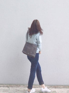 「cashmere（カシミア）のアイテム」を使った、あさん（レディース・165cm）の春コーディネート