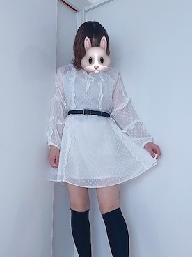 「オルチャンファッション」｜「アイテム（ワンピース/ドレス）」を使った、渚𓂃𓈒𓏸さん（レディース・158cm）の夏コーディネート