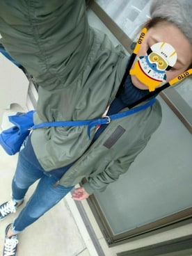 「Rodeo Crowns（ロデオクラウンズ）のアイテム（ブルゾン）」を使った、ms.Gotchaさん（レディース・157cm）の冬コーディネート