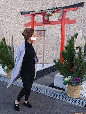 「大晦日」｜「アイテム（チェスターコート）」を使った、ms.Gotchaさん（レディース・157cm）の冬コーディネート