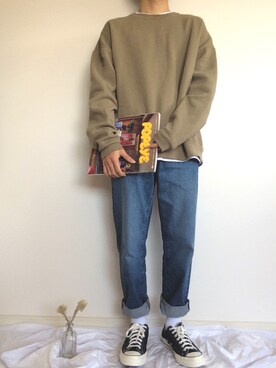 ãFREAK'S STOREïŒããªãŒã¯ã¹ã¹ãã¢ïŒã®WEBéå® 12oz ãããŒãŠã§ã€ã ããã°ã·ã«ãšãã ã¯ã«ãŒããã¯ã¹ãŠã§ãã/ãã¬ãŒããŒïŒã¹ãŠã§ãããããŒãžã¥ç³»ïŒãã䜿ã£ãããããðããïŒã¡ã³ãºã»173cmïŒã®æ¥ã³ãŒãã£ããŒã