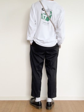 「RAGEBLUE（レイジブルー）のアイテム（ハンドバッグ）」を使った、よもぎ🍃さん（メンズ・173cm）の春コーディネート