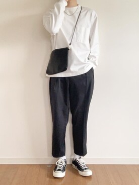 ãUNIQLOïŒãŠãã¯ãïŒã®ã¯ã«ãŒããã¯TïŒé·è¢ïŒïŒTã·ã£ã/ã«ãããœãŒããã¯ã€ãç³»ïŒãã䜿ã£ãããããðããïŒã¡ã³ãºã»173cmïŒã®æ¥ã³ãŒãã£ããŒã
