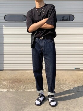 ãUNIQLOïŒãŠãã¯ãïŒã®ãšã¢ãªãºã ã³ããã³ãªãŒããŒãµã€ãºTã·ã£ãïŒ5åè¢ïŒïŒTã·ã£ã/ã«ãããœãŒããã©ãã¯ç³»ïŒãã䜿ã£ãããããðããïŒã¡ã³ãºã»173cmïŒã®æ¥ã³ãŒãã£ããŒã