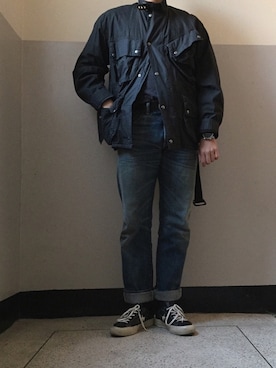 「Motorcycle jacket」｜jeongseokさん（メンズ・175cm）の秋コーディネート