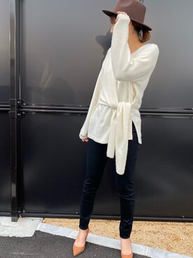 「OZOC（オゾック）のアイテム（ニット/セーター）」を使った、Mayo...さん（レディース・167cm）の秋コーディネート