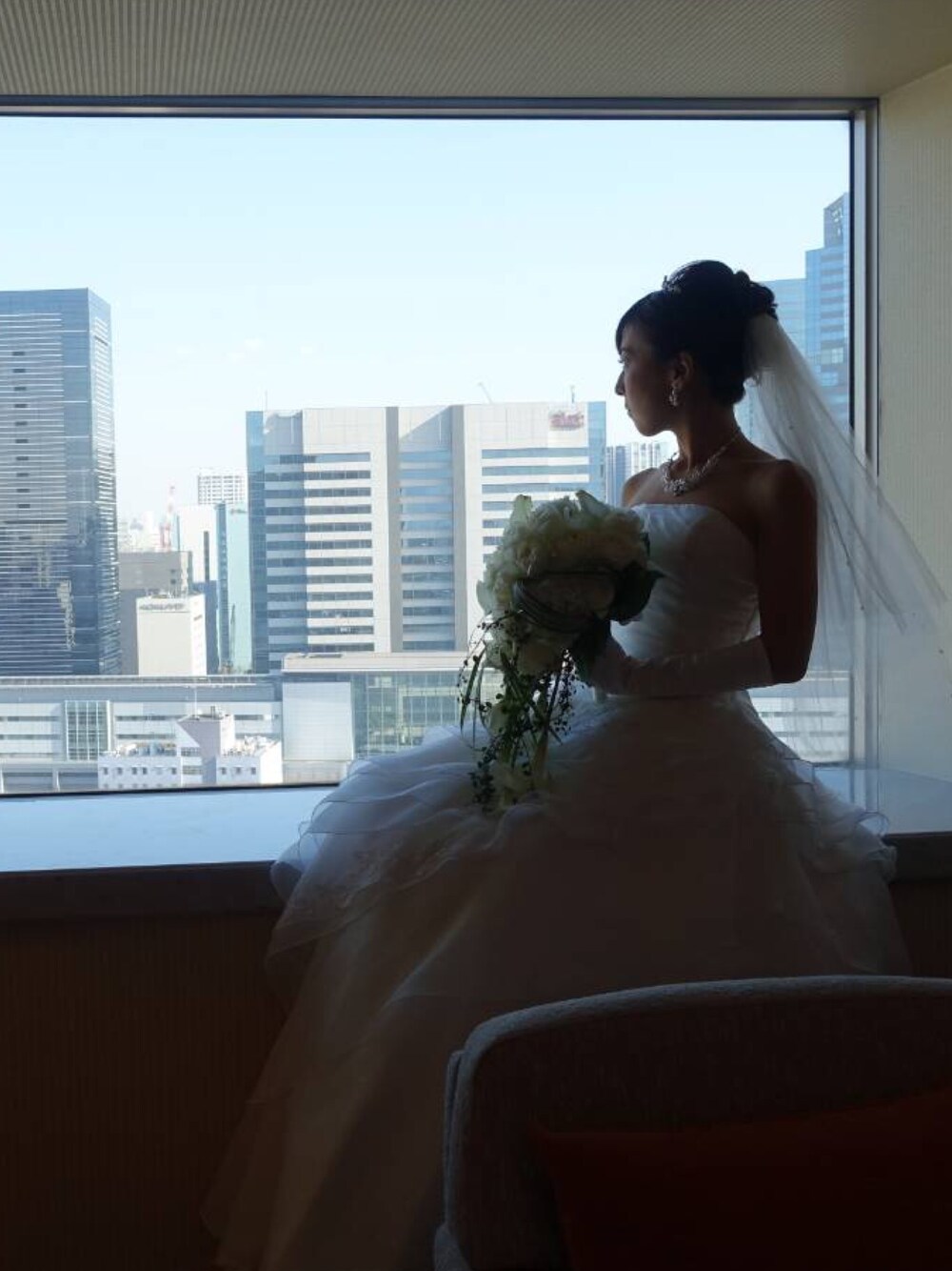 「結婚式ドレス、ハッピーウェディング」｜「ブーケ💐のアイテム（その他、ホワイト系）」を使った、isopppyさん（レディース・158cm）の冬コーディネートの1枚目の写真