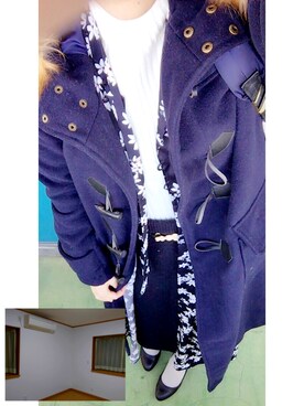 「SEVENDAYS=SUNDAY（セブンデイズサンデイ）のアイテム（ピーコート）」を使った、やまちゃん𓃹さん（レディース・158cm）の春コーディネート