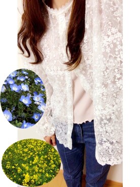 「CECIL McBEE（セシルマクビー）のアイテム（アクセサリー）」を使った、やまちゃん𓃹さん（レディース・158cm）の春コーディネート