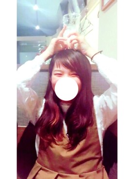 「女子会」｜「アイテム（ムートンコート）」を使った、やまちゃん𓃹さん（レディース・158cm）の冬コーディネート