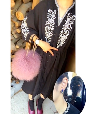 「SALON adam et rope'（サロン アダム エ ロペ）のアイテム（ブーティ）」を使った、やまちゃん𓃹さん（レディース・158cm）の秋コーディネート